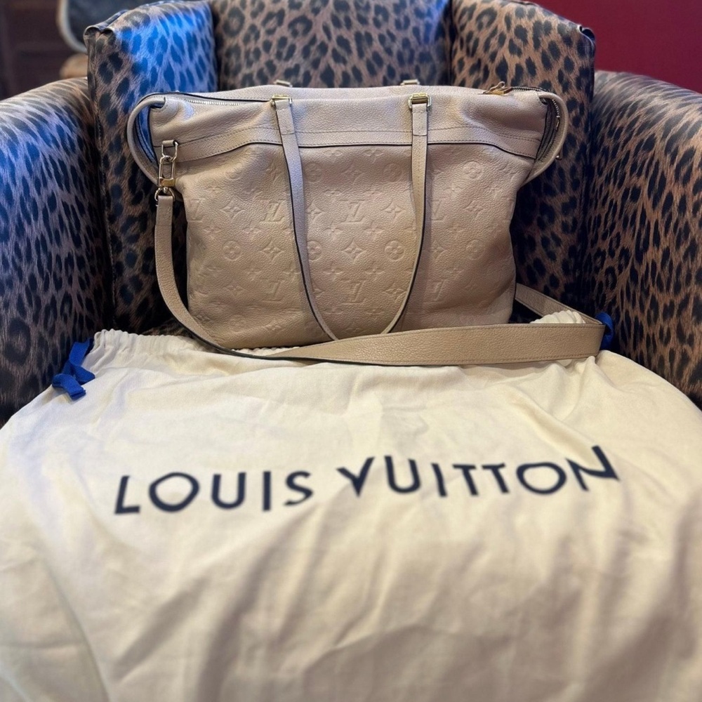 Louis Vuitton + COA Beige Empreinte Boetie MM Monogram Tote